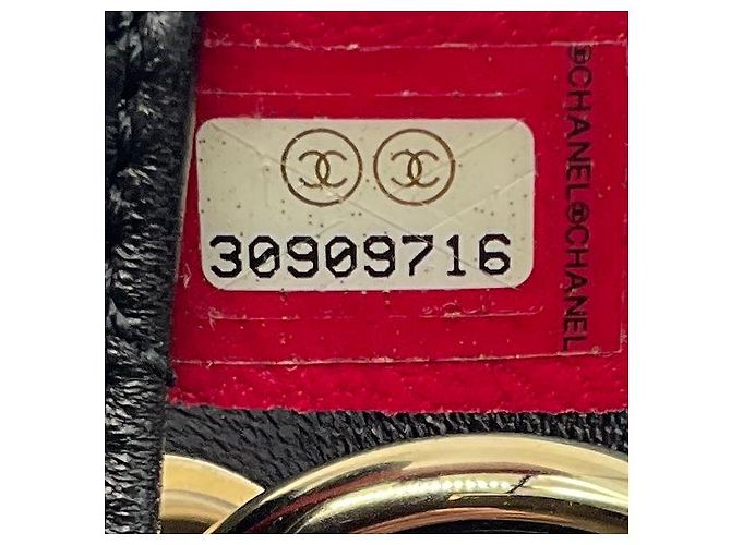 Borsa a tracolla in pelle trapuntata Chanel nera / dorata con logo CC Nero - vista 13
