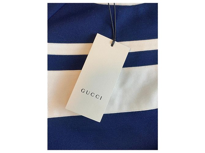 Blau-weiß gestreiftes Gucci Sommerkleid - Ansicht 2