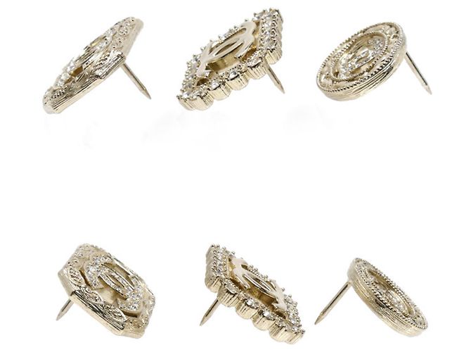Set di spille 3 pezzi Coco Mark in metallo e strass CHANEL - vista 2