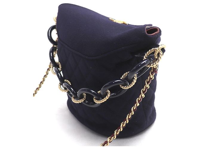 Borsa a Spalla Chanel Paris Hamburg Chain Blu navy - vista 2