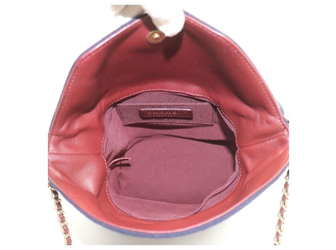 Borsa a Spalla Chanel Paris Hamburg Chain Blu navy - vista 4