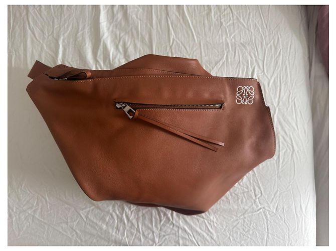 Borsa a tracolla Anton di LOEWE Marrone - vista 7