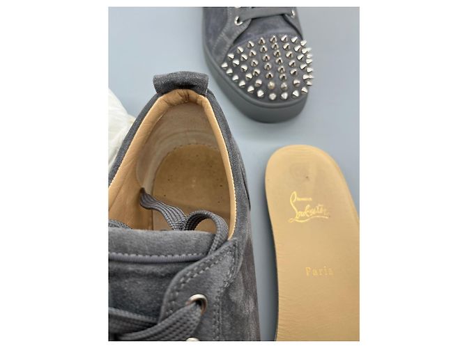 Sneaker Louis Junior Spikes di Christian Louboutin Grigio antracite - vista 6