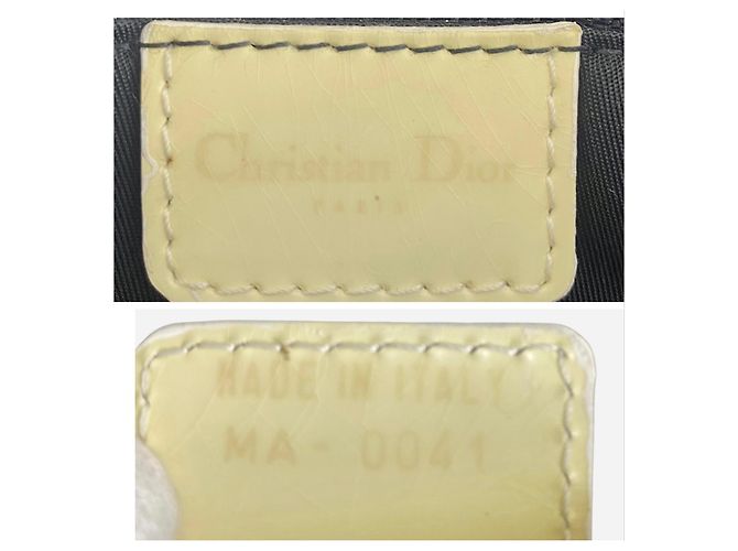 Christian Dior Borsa Saddle Cadillac Montaigne Dior SS 2001 ultra rara nera bianca rossa Nero Argento Bianco Rosso Multicolore Beige Crudo Metallico - vista 14