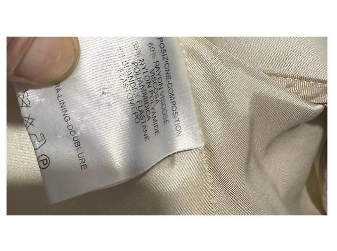 Giacca Gucci Beige con Collo Alto e Dettagli Dorati Crudo - vista 11