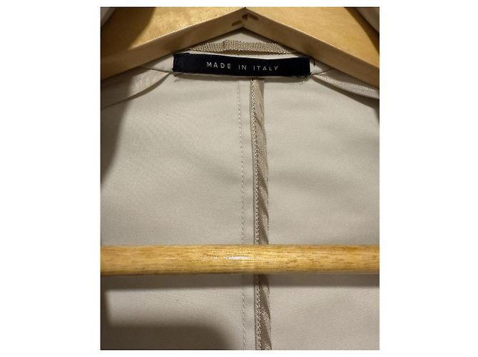 Giacca Gucci Beige con Collo Alto e Dettagli Dorati Crudo - vista 2