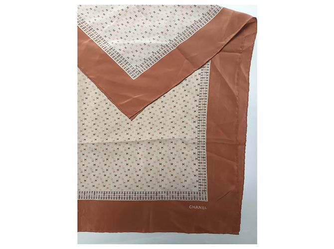 Chanel Silk Scarf Eggshell Pattern - view 10