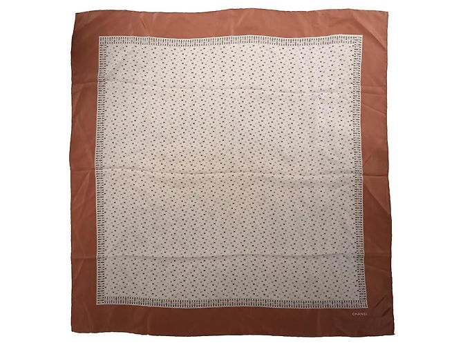 Chanel Silk Scarf Eggshell Pattern - view 3