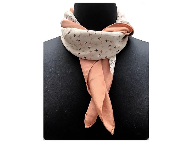 Chanel Silk Scarf Eggshell Pattern - view 5