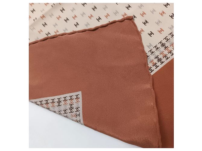 Chanel Silk Scarf Eggshell Pattern - view 7