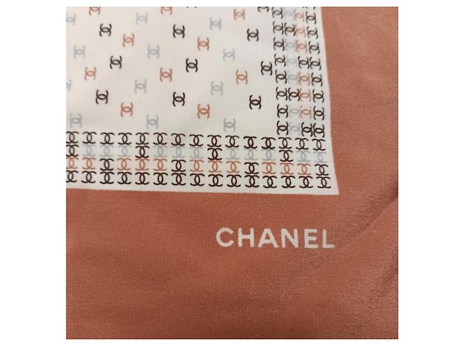 Chanel Silk Scarf Eggshell Pattern - view 8