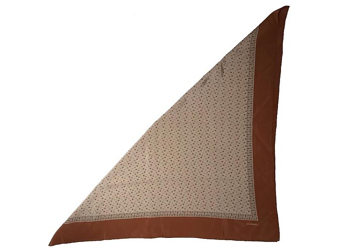 Chanel Silk Scarf Eggshell Pattern - view 9