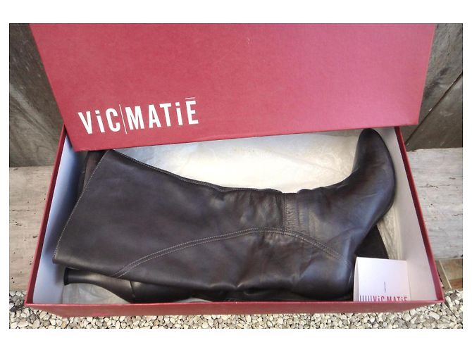 Botas Vic Matié de cuero gris - vista 5