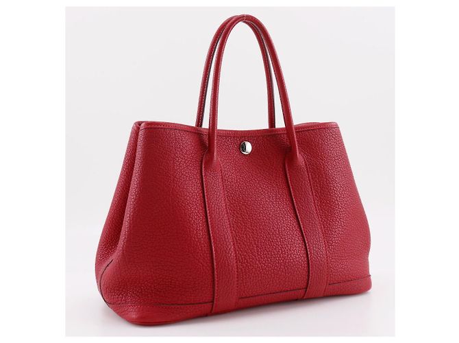Borsa Hermès Garden Party in Negonda Rosso - vista 3