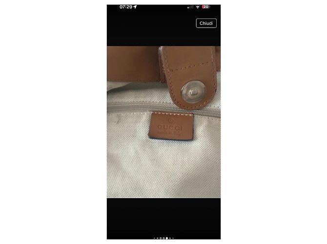Borsa a mano Gucci Suck in denim azzurro Blu chiaro - vista 7