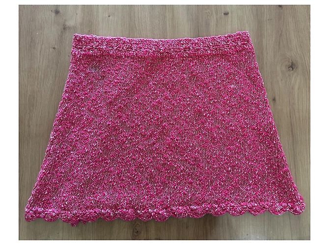 Falda Chanel de Tweed Fucsia Talla 42 - vista 4