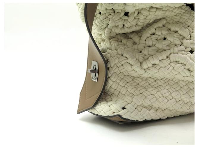BORSA A MANO GIVENCHY ANTIGONA CROCHET E PELLE BORSA DA WEEKEND Beige - vista 11