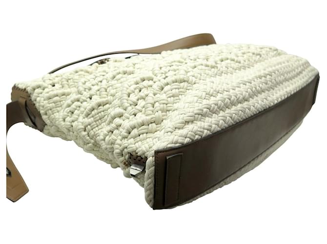 BORSA A MANO GIVENCHY ANTIGONA CROCHET E PELLE BORSA DA WEEKEND Beige - vista 3