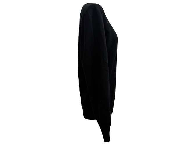 Brunello Cucinelli Knitted Crewneck Sweaters in Black Cashmere - view 2