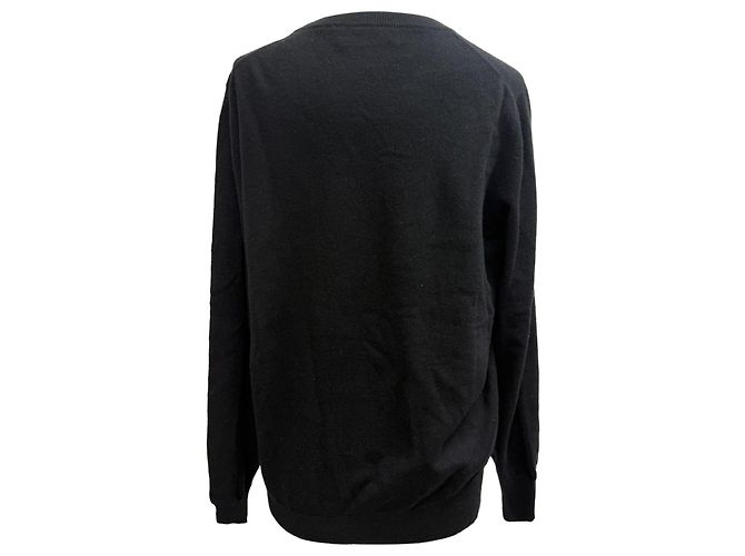 Brunello Cucinelli Knitted Crewneck Sweaters in Black Cashmere - view 3