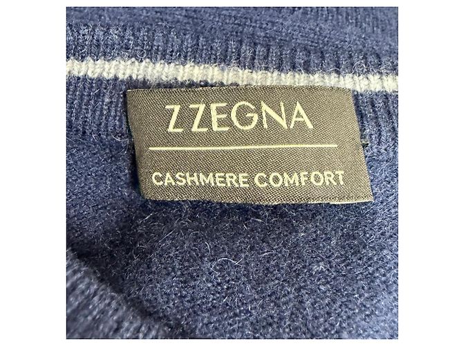 Ermenegildo Zegna Z Zegna Strickpullover aus marineblauem Kaschmir - Ansicht 4