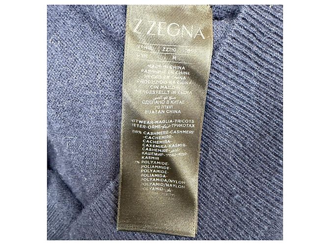 Ermenegildo Zegna Z Zegna Strickpullover aus marineblauem Kaschmir - Ansicht 5