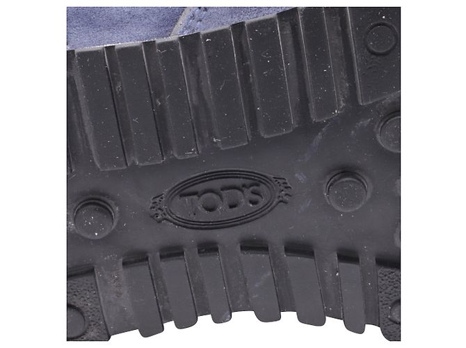 Sneakers basse con lacci Tod's in suede blu navy - vista 7