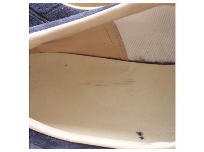 Sneakers basse con lacci Tod's in suede blu navy - vista 9