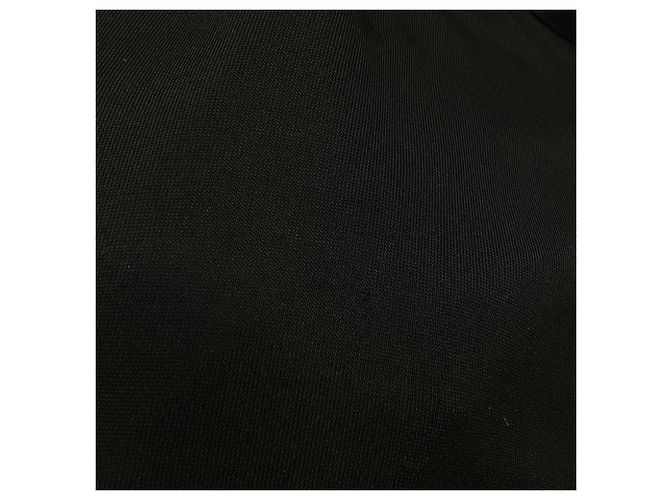 Timeless Schwarze Seidenbluse mit langen Ärmeln und perlenverzierten Knopfdetails von Chanel - Ansicht 9