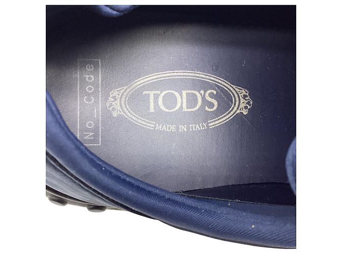 Sneakers basse Tod's No_Code in pelle blu navy - vista 12