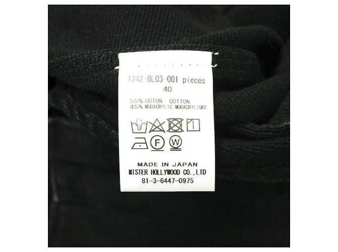Autre Marque N.HOOLYWOOD FR CAMISA BLOUSON Blouson de algodón modacrílico Negro - vista 10