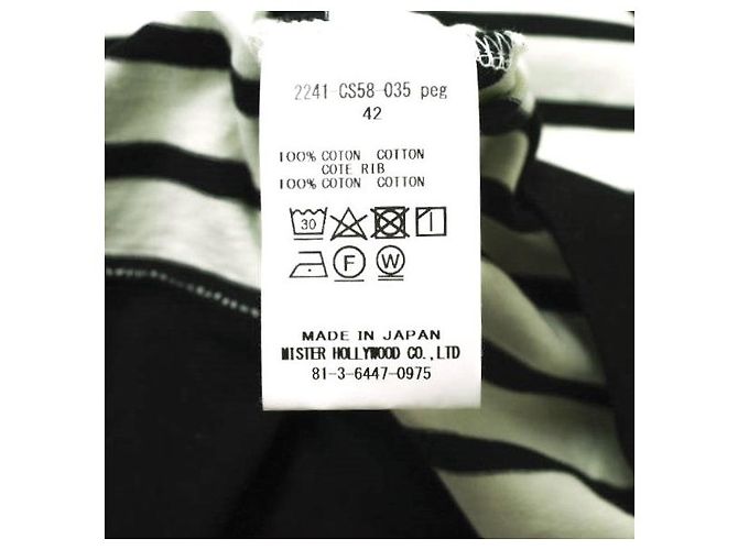 Autre Marque Camiseta de algodón negra N.HOOLYWOOD B.D CREW Negro - vista 10