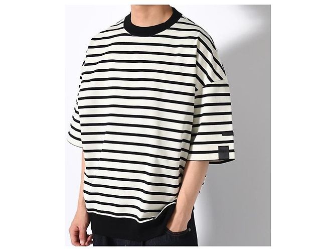 Autre Marque Camiseta de algodón negra N.HOOLYWOOD B.D CREW Negro - vista 3
