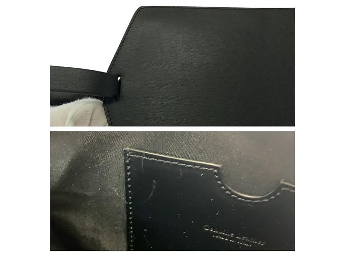 Off White OFF-WHITE Leder Clutch mit Namensschild - Ansicht 6