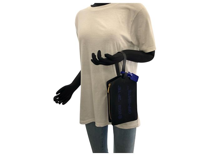 Off White OFF-WHITE Leder Clutch mit Namensschild - Ansicht 7
