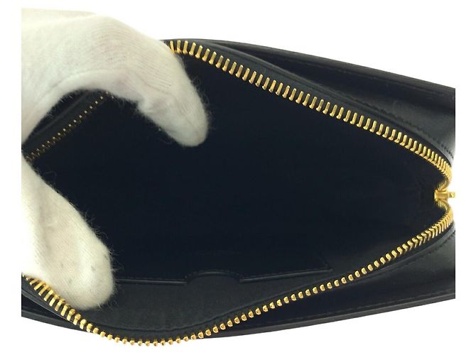 Off White OFF-WHITE Leder Clutch mit Namensschild - Ansicht 9