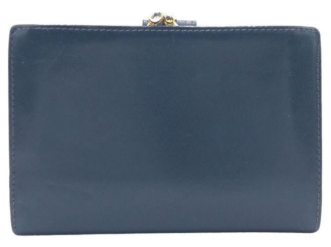 Billetera compacta de cuero Roberta di Camerino Roja Azul marino - vista 2
