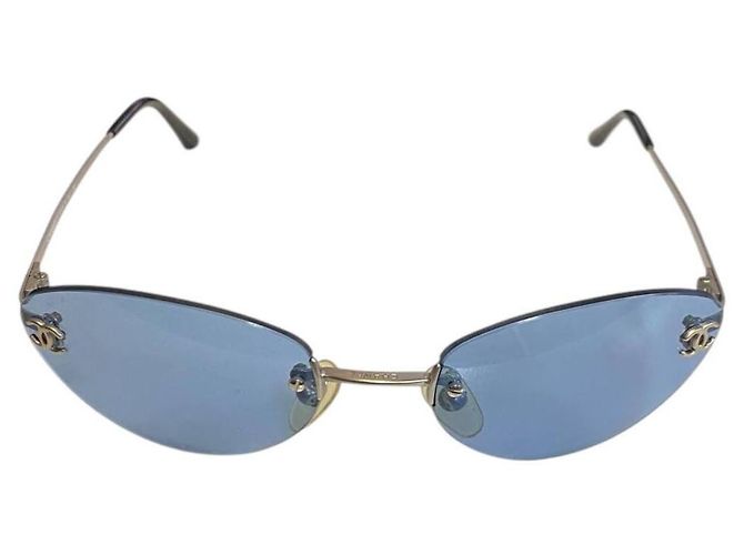 Autre Marque Chanel CC Logo Blau Silberlos 4003 - Ansicht 2