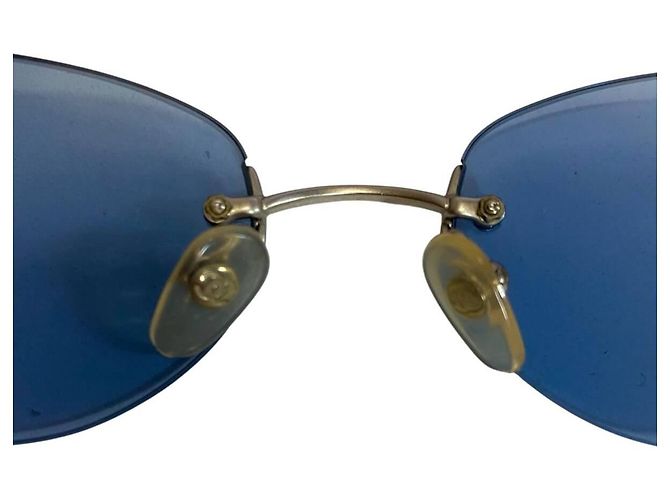 Autre Marque Chanel CC Logo Blau Silberlos 4003 - Ansicht 6