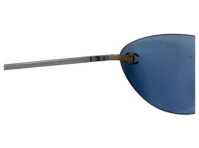 Autre Marque Chanel CC Logo Blau Silberlos 4003 - Ansicht 8