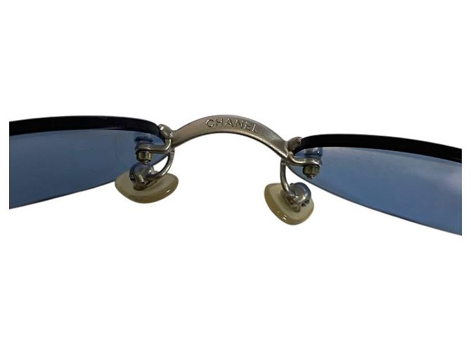 Autre Marque Chanel CC Logo Blau Silberlos 4003 - Ansicht 9