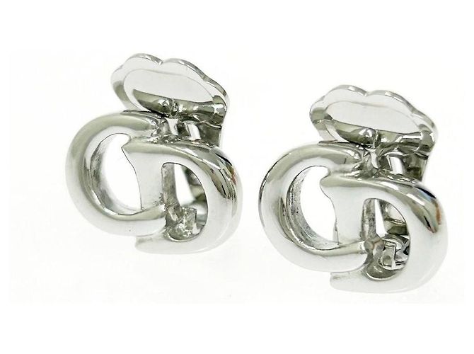 Orecchini in argento con logo CD Christian Dior - vista 2