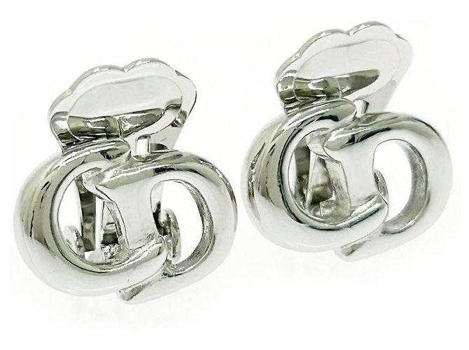 Orecchini in argento con logo CD Christian Dior - vista 3