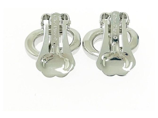 Orecchini in argento con logo CD Christian Dior - vista 5
