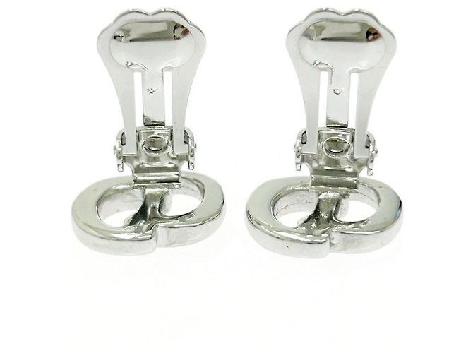 Orecchini in argento con logo CD Christian Dior - vista 6