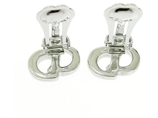 Orecchini in argento con logo CD Christian Dior - vista 7