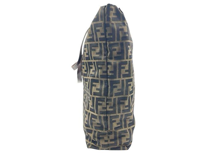 Fendi Zucca-Muster Tote Bag in Khaki Dunkelbraun - Ansicht 3