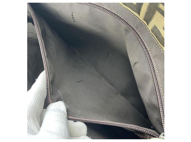 Fendi Zucca-Muster Tote Bag in Khaki Dunkelbraun - Ansicht 6