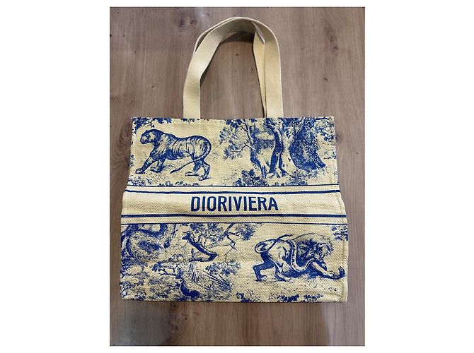 Christian Dior Strohtasche blau - Ansicht 2