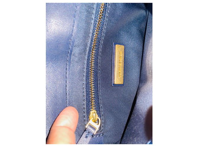 Borsa Tory Burch in pelle blu navy - vista 10